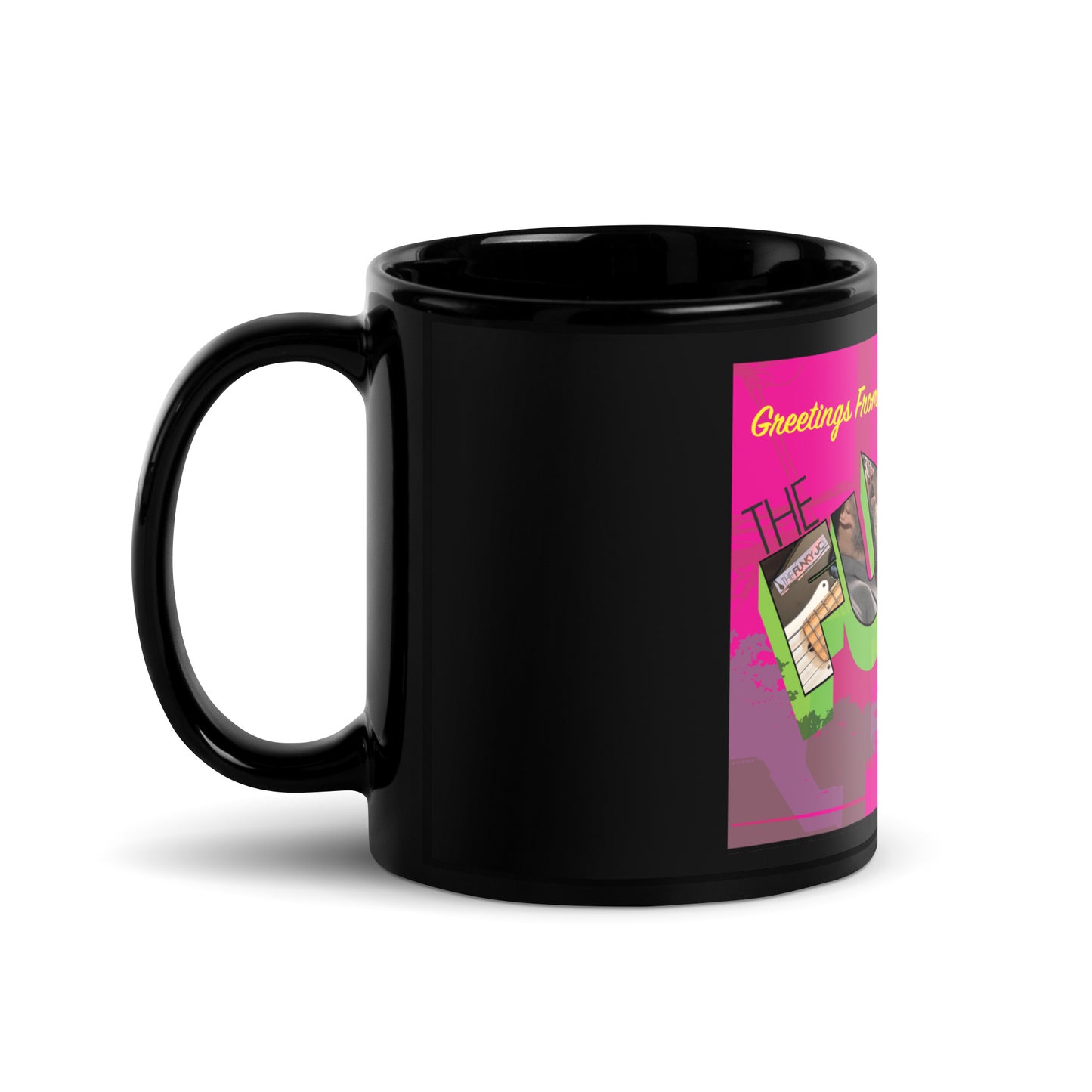 Greetings Black Glossy Mug